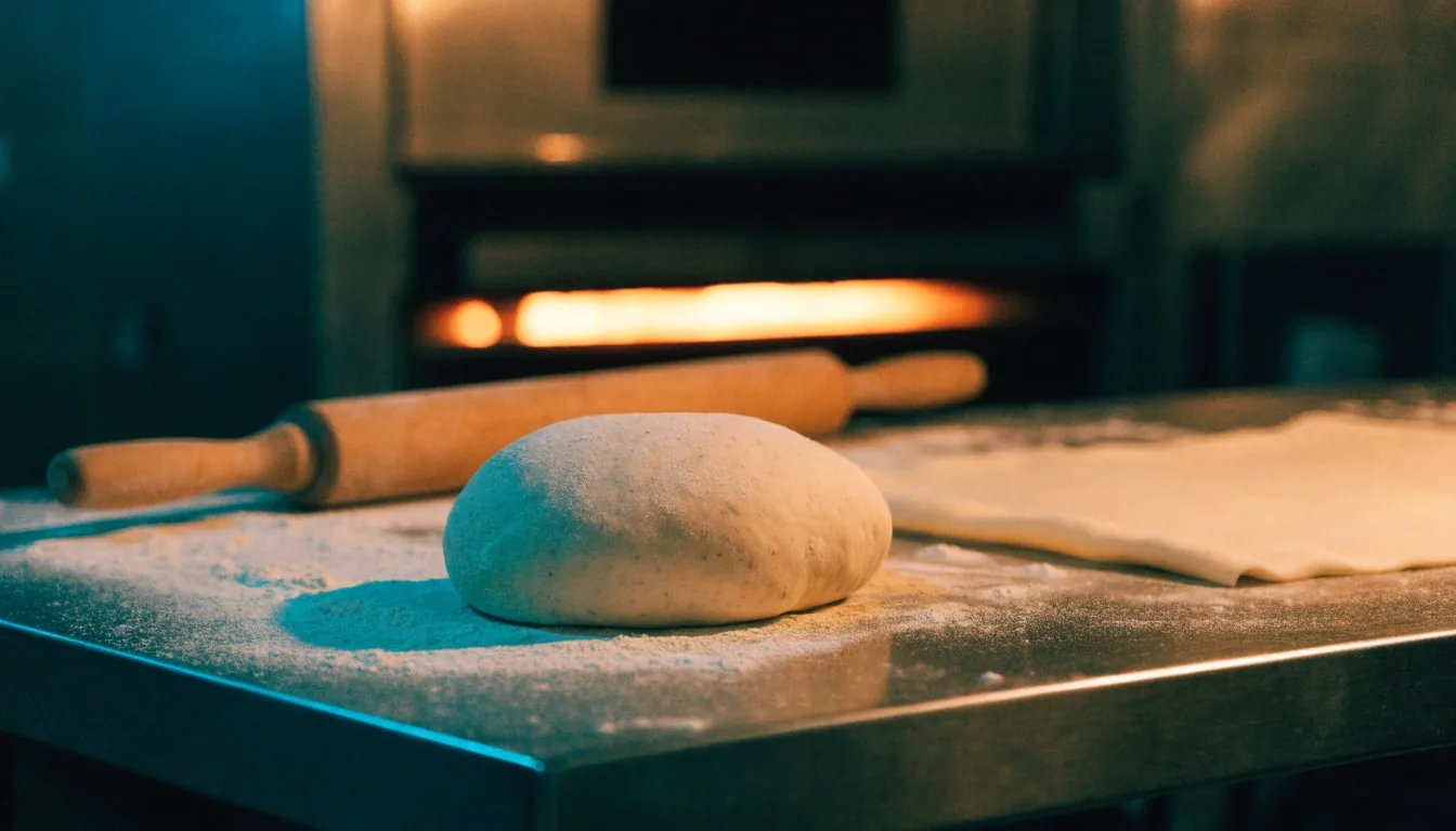 Budapesti pizzéria utcafrontja kék órában, meleg fény a kirakatból